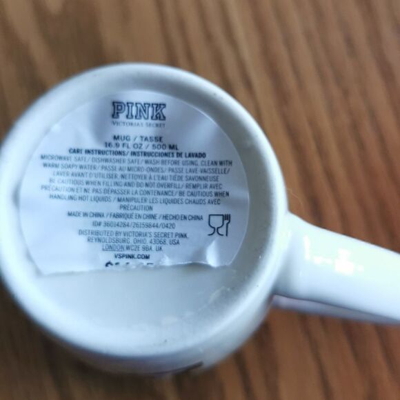 PINK Victoria's Secret White Coffee Mug New - Picture 3 of 4